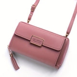 deanwangkt  Fashion Zipper Around Coin Purse, Large Capacity Crossbody Bag, Women's Casual Handbag, Shoulder Bag & Wallet