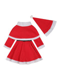 Girls Cute Santa Cosplay Costumes 2pc Christmas Gift Birthday Party