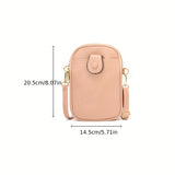 deanwangkt  Mini Cute Crossbody Cellphone Bag, Candy Color Shoulder Bag, Women's Fashion Handbag, Card Holder & Purse Wallet