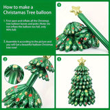 KADUOS 9pcs Christmas Tree Balloon Set - Festive Holiday and New Year'S Party Supplies, Indoor & Outdoor Decorations, Suitable for Ages 14+, No Electricity Required, Green Plastic Balloons