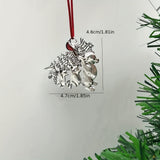 1pc Christmas Tree Ornament Alloy Metal Animal Life Tree Snowflake Ornament Pendant Home Decoration