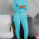 deanwangkt-1  Casual Workout Solid Pantsuits Two-piece Set, Long Sleeve Round Neck Tops & Fashion Pocket Pants Set, Women's Clothing