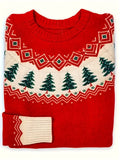 Long Sleeve Tree Pattern Casual Crew Neck Sweater for Women, Winter & Fall Clothing