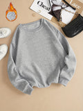 Women's Round Neck Long Sleeve Drop Shoulder Sports Sweatshirts, Casual Sports Pullover, Women's Athleisure