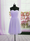 Solvbao Beautiful Light Purple Chiffon Short Prom Dress, Bridesmaid Dress