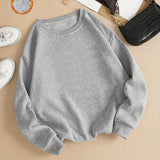 Women's Round Neck Long Sleeve Drop Shoulder Sports Sweatshirts, Casual Sports Pullover, Women's Athleisure