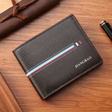 Multi-Card Horizontal Short Wallet for Men - Premium PU Leather, Spacious Card Holder, and Casual Going-Out Accessory - Easy-to-Carry and Durable PVC Construction, Do Not Wash