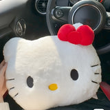 Sanrio Hello Kitty Plush Pillow - Soft, Fluffy & Cozy for Sofa, Bedside, Car | Cute Furry Nap & Decorative Cushion | Ideal Gift for Birthdays, Thanksgiving & Christmas