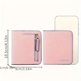 Snap Closure PU Leather Wallet: Multi-Slot, ID Window & Coin Pocket - Compact, Secure & Stylish