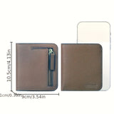 Snap Closure PU Leather Wallet: Multi-Slot, ID Window & Coin Pocket - Compact, Secure & Stylish