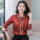 Fashion Plus Size Shirts Designer Tops Women's Lapel Runway Button Shirt Long Sleeve Spring Autumn Winter Office Ladies Printed Blouses Back to School Top