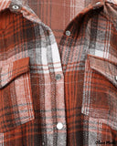 Deanwangkt - Plaid Print Long Sleeve Button-Up Shirt