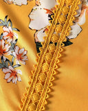 Deanwangkt - Off-the-Shoulder Floral Print Bell-Sleeve Top