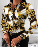 Deanwangkt - Cheetah Print Long Sleeve Button Down Shirt