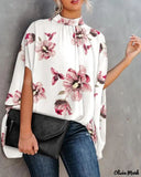 Deanwangkt - Floral print top with dolman sleeves