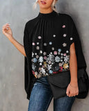 Deanwangkt - Floral print top with dolman sleeves