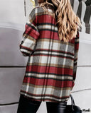 Deanwangkt - Long Sleeve Plaid Button Up Jacket