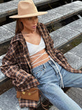 deanwangkt Oversized Plaid Womens Shirts Vintage  Loose Print Top And Blouse Spring Fashionable Button Long Shirts Gingham