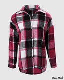 Deanwangkt - Plaid Print Long Sleeve Button-Up Shirt