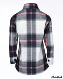 Deanwangkt - Plaid Print Pocket Button Pattern Long Sleeve Jacket