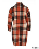 Deanwangkt - Long buttoned jacket in checked flannel