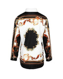 Deanwangkt - Baroque Print Long Sleeve Button Down Shirt