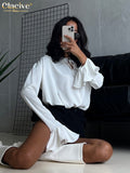 deanwangkt Fashion Woman Blouses  Auutmn Doll Collar Trumpet Sleeve Office Lady Shirts Elegant Loose White Blusas Tops Female