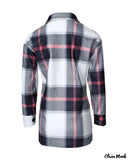 Deanwangkt - Plaid Print Pocket Button Pattern Long Sleeve Jacket