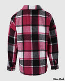 Deanwangkt - Plaid Print Long Sleeve Button-Up Shirt