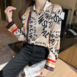 deanwangkt letter printing office ladies shirts Women's blouses  Summer Spring casual long sleeve Tops Blusas Mujer