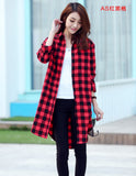 deanwangkt New  Button Down Shirt for Women Plus Size Cotton Long Plaid Flannel Shirt Korean Full Sleeve Casual Loose Blouse