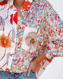 Deanwangkt - Floral Print Long Sleeve Shirt