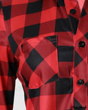 Deanwangkt - Plaid Print Long Sleeve Button-Up Shirt