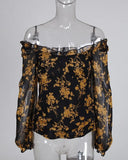 Deanwangkt - Floral off-the-shoulder top