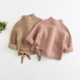 Children Baby Sweaters Solid Color Turtleneck Boys and Girls Sweaters Knit Kids Pullover Casual Baby Girl Clothing 1-5 Y