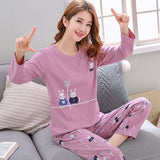 deanwangkt Women Pajamas Set Girl Sleepwear Pijama Long Women Pyjamas Suit Female Clothing Set  Nightwear