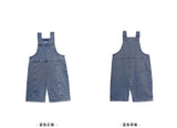 deanwangkt  New Children Loose Overalls boys girls casual all-match denim Trousers Autumn Solid Outwear 1-7Y Kids fashion bib pants