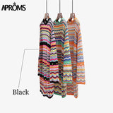 Christmas Gift Aproms Vintage Colorful Crochet Mini Dress Women Deanwangkt Casual Long Sleeve Hollow Out Holiday Beach Fashion Short Dresses Vestidos