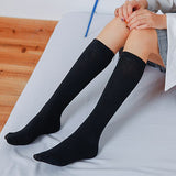 deanwangkt Japanese Reflective Stockings Bandage Lolita Socks Long Knee Socks Korea Style Women White Cotton Socks Cosplay JK Socks Cute