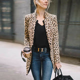 deanwangkt Women Jackets Fall Women Fashion Leopard Printed Sexy Winter Warm Wide Female Jackets Wind Coat Cardigan Long Cardigan Coat