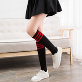 deanwangkt Japanese Reflective Stockings Bandage Lolita Socks Long Knee Socks Korea Style Women White Cotton Socks Cosplay JK Socks Cute