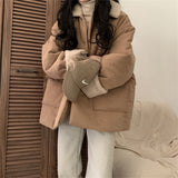 deanwangkt  Lambswool Retro Coats Fashion Thicken Elegant Warm Hot  Winter High Street New Casual All Match Loose Jackets