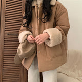 deanwangkt  Lambswool Retro Coats Fashion Thicken Elegant Warm Hot  Winter High Street New Casual All Match Loose Jackets