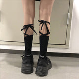 deanwangkt Japanese Reflective Stockings Bandage Lolita Socks Long Knee Socks Korea Style Women White Cotton Socks Cosplay JK Socks Cute