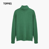 Christmas Gift Deanwangkt Autumn Winter Women's Sweater 15% Wool Green Turtleneck Sweater Knitted Tops Jumper Korean Clothes