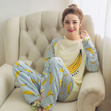 deanwangkt Women Pajamas Set Girl Sleepwear Pijama Long Women Pyjamas Suit Female Clothing Set  Nightwear