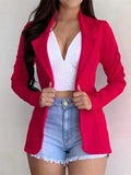 deanwangkt  Spring Oversize Women's Blazer Coat Red Solid Jacket Long Sleeve Fashion Blazers Female Autumn Formal Office Lady Clothing