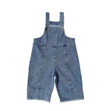 deanwangkt Korean style Spring Kids Children Oversized Wide Leg Denim Overalls Baby Clothes Boys Girls Loose All-match Casual Pants