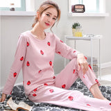 deanwangkt Women Pajamas Set Girl Sleepwear Pijama Long Women Pyjamas Suit Female Clothing Set  Nightwear