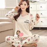 deanwangkt Women Pajamas Set Girl Sleepwear Pijama Long Women Pyjamas Suit Female Clothing Set  Nightwear